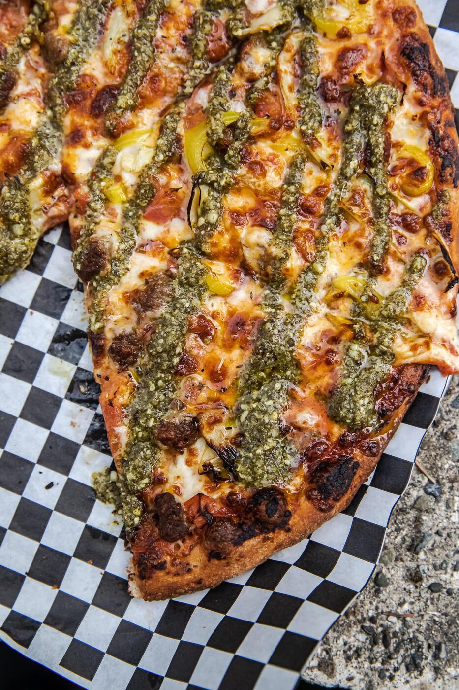 Pin Seeker hand-tossed pizza